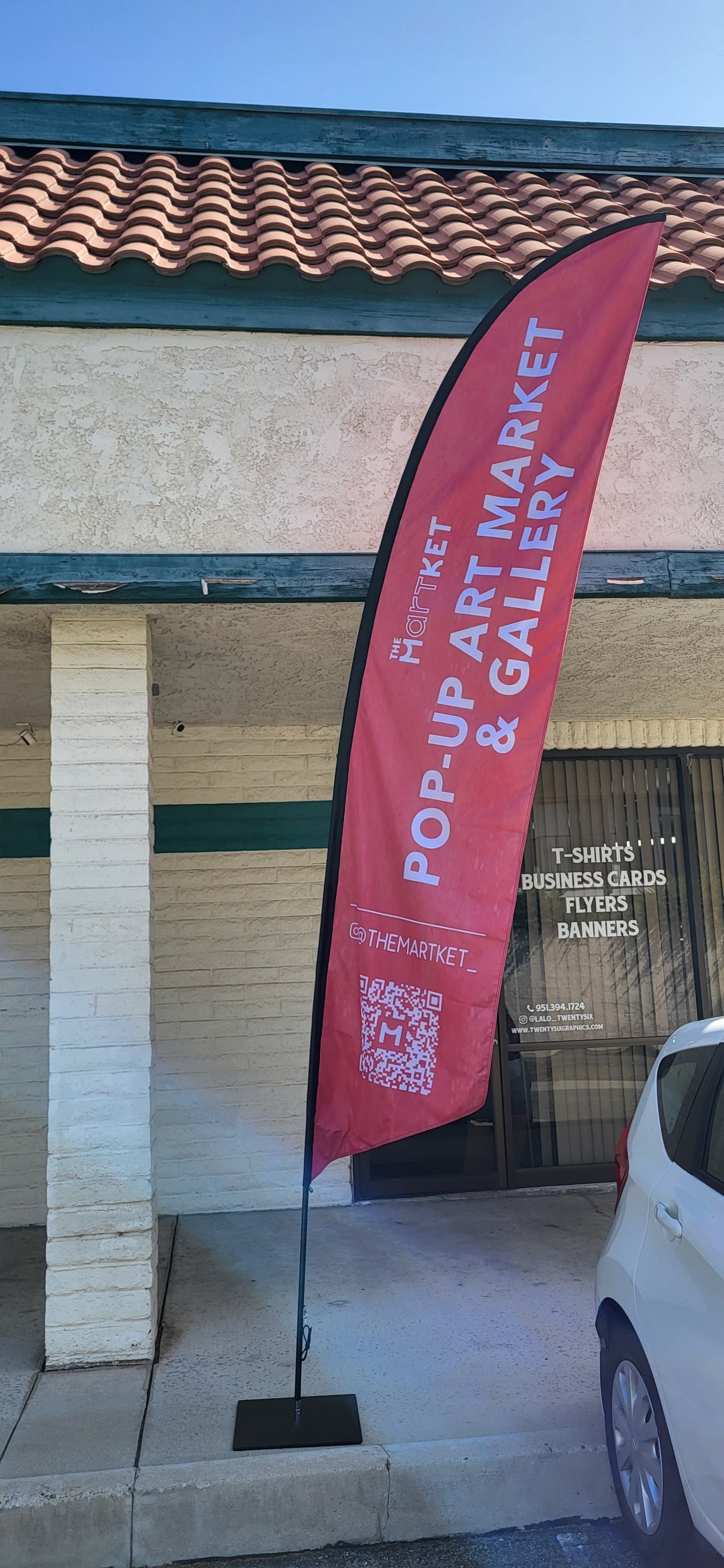 14ft Double Sided Feather Angled Flag