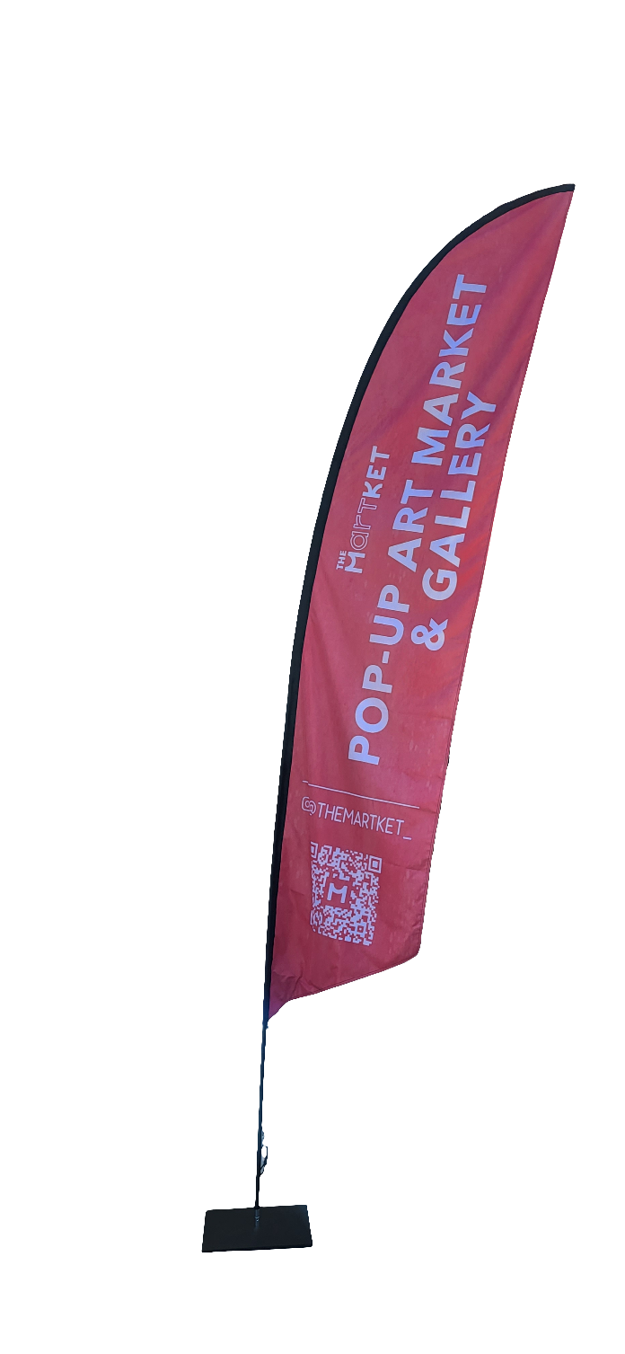 14ft Double Sided Feather Angled Flag